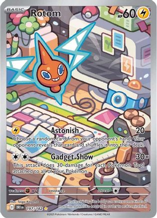 Rotom 197/182  - Holofoil SV10 Destined Rivals - Illustration Rare
