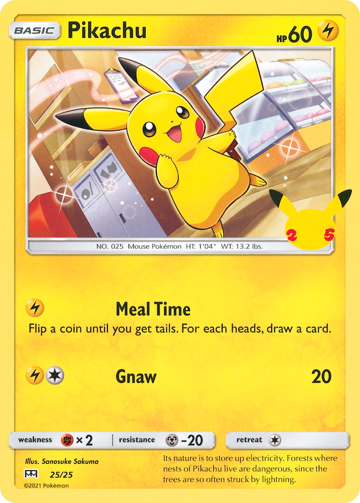 Pikachu 025/25  McDonalds 25th Anniversary Promos - Promo