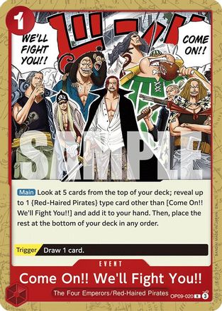 Come On!! We'll Fight You!! (Reprint) (OP09-020) - Starter Deck 23: RED Shanks