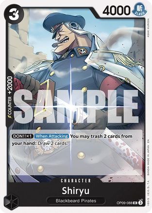 Shiryu (Reprint) (OP09-088) - Starter Deck 27: BLACK Marshall.D.Teach