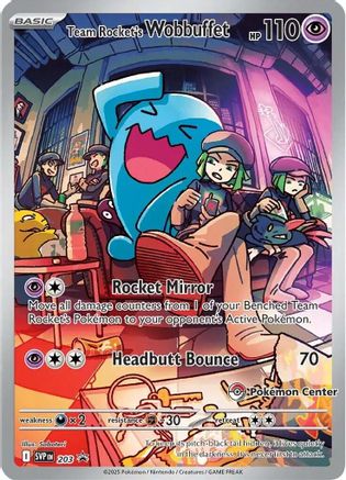 Team Rocket's Wobbuffet (Pokemon Center Exclusive) 203  - Holofoil SV Scarlet & Violet Promo Cards - Promo