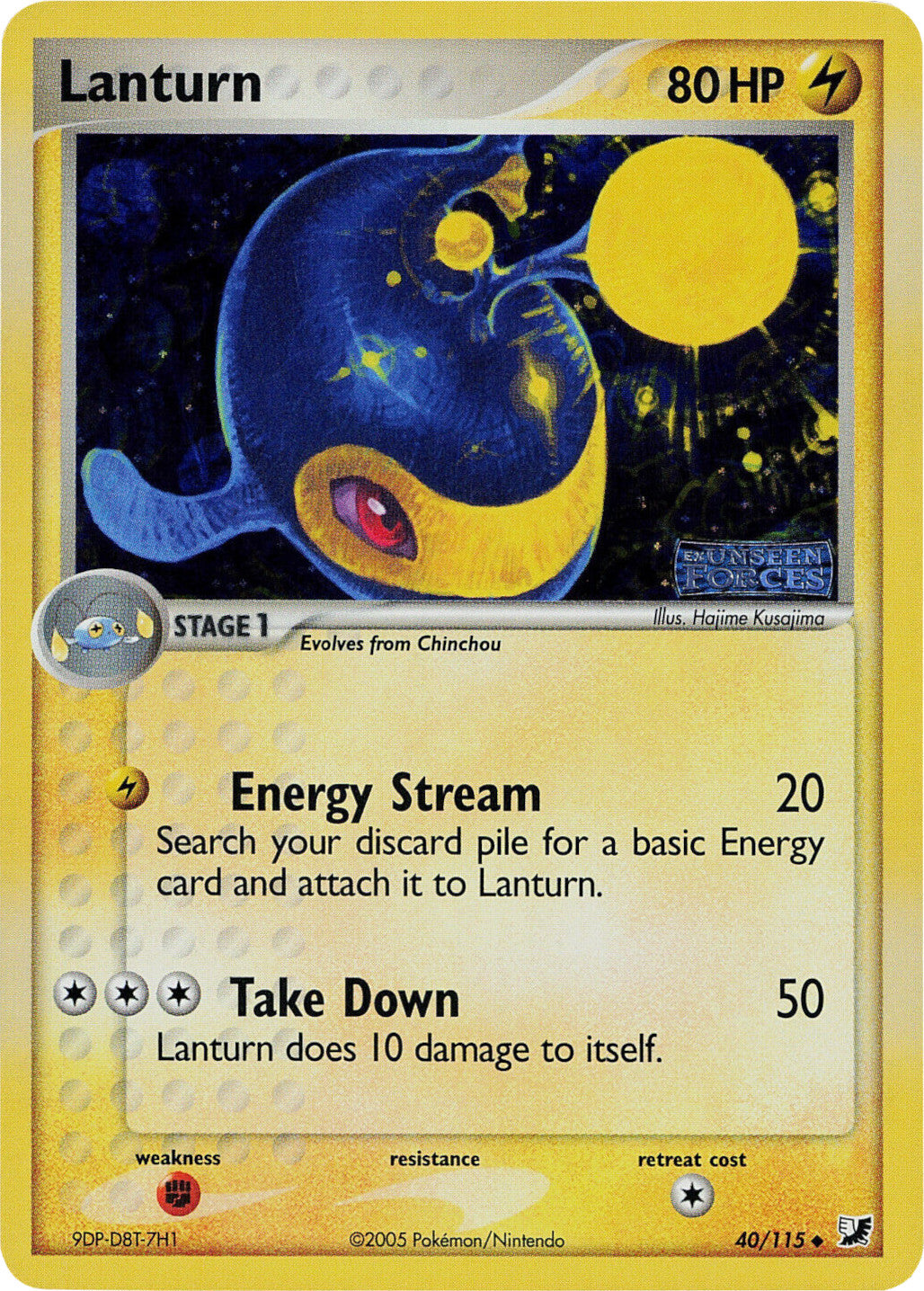 Lanturn  - Reverse Holofoil Unseen Forces - Uncommon
