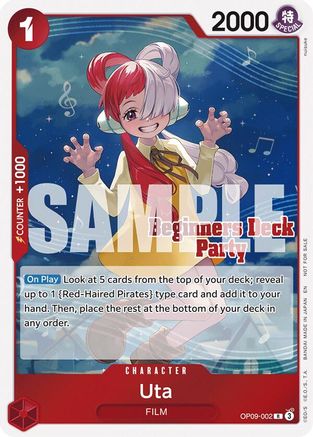 Uta (Beginners Deck Party [ST-23] - [ST-28] Participation Pack) (OP09-002) - One Piece Promotion Cards