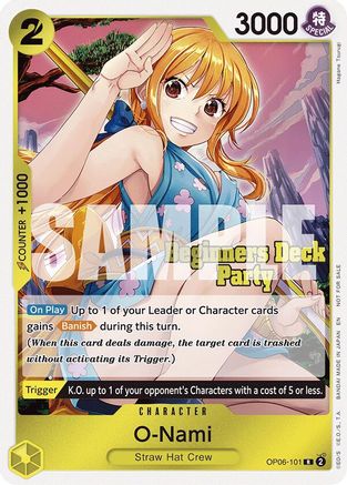 O-Nami (Beginners Deck Party [ST-23] - [ST-28] Participation Pack) (OP06-101) - One Piece Promotion Cards