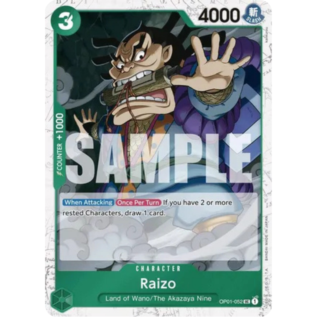 Raizo (Jolly Roger Foil) (OP01-052) - Premium Booster -The Best- Foil