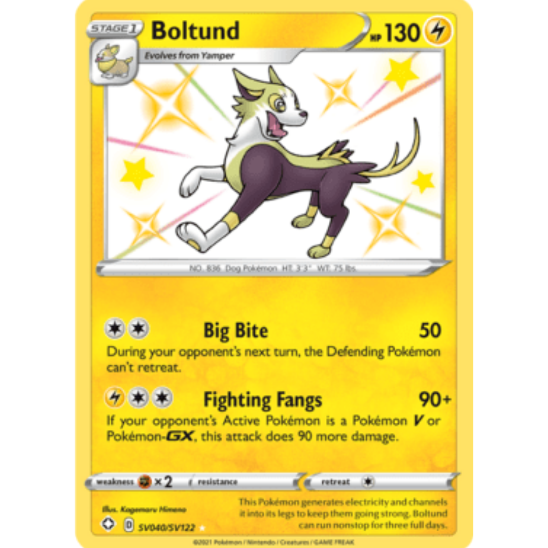 Boltund SV040  - Holofoil Shining Fates Shiny Vault - Shiny Holo Rare