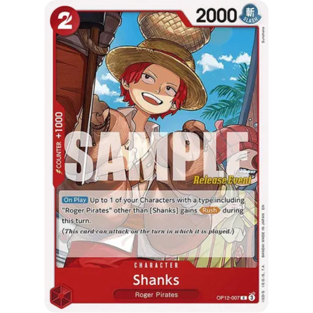Shanks (007) (OP12-007) - Legacy of the Master Release Event Cards