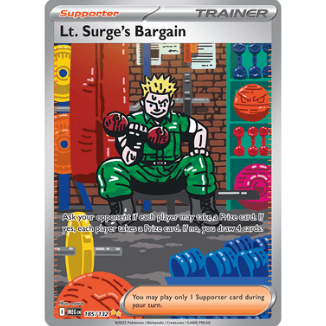 Lt. Surge's Bargain 185/132  - Holofoil ME01 Mega Evolution - Special Illustration Rare