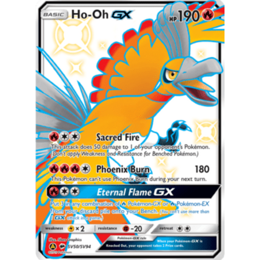 Ho-Oh GX SV50/SV94  - Holofoil Hidden Fates Shiny Vault - Shiny Holo Rare
