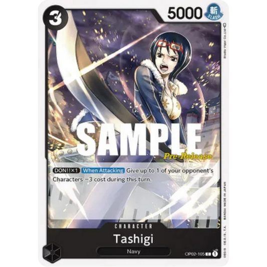 Tashigi (OP02-105) - Paramount War Pre-Release Cards