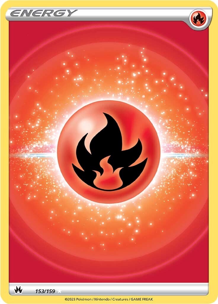 Fire Energy (Texture Full Art) 153  - Holofoil SWSH Crown Zenith - Ultra Rare