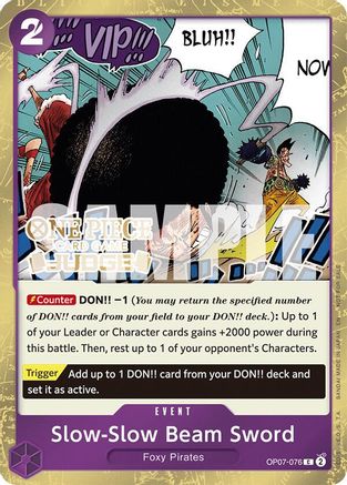 Slow-Slow Beam Sword (Judge Pack Vol. 6) (OP07-076) - One Piece Promotion Cards Foil