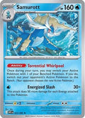Samurott 023  - Holofoil SV White Flare - Rare