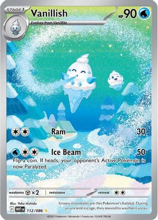 Vanillish 112/086  - Holofoil SV White Flare - Illustration Rare