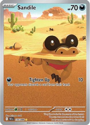 Sandile 135/086  - Holofoil SV Black Bolt - Illustration Rare