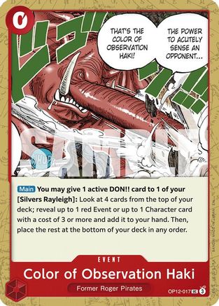 Color of Observation Haki (OP12-017) - Legacy of the Master