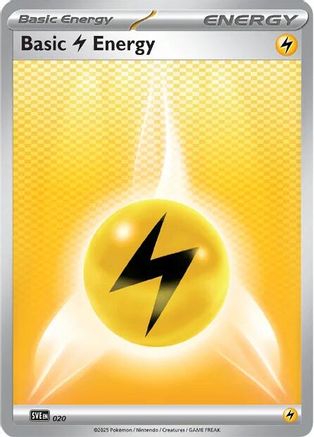 Basic Lightning Energy 020  - Reverse Holofoil SVE Scarlet & Violet Energies - Common