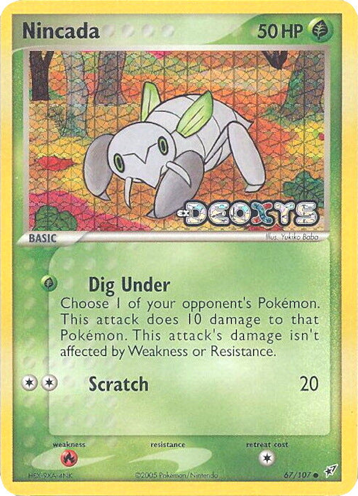 Nincada 067/107  - Reverse Holofoil Deoxys - Common