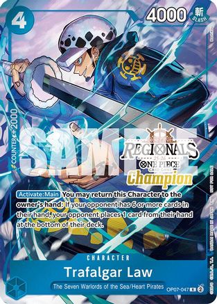 Trafalgar Law (Offline Regional Champion Card Set 2025 Vol.2) (OP07-047) - One Piece Promotion Cards Foil