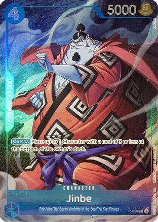 Jinbe (Seven Warlords of the Sea Binder Set) (P-030) - One Piece Promotion Cards Foil