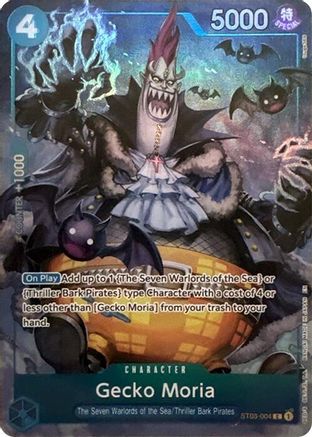 Gecko Moria (Seven Warlords of the Sea Binder Set) (ST03-004) - One Piece Promotion Cards Foil