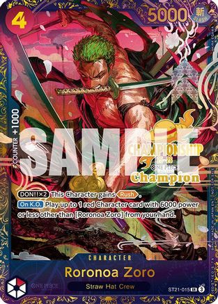 Roronoa Zoro (CS 25-26 1st Place) (ST21-015) - One Piece Promotion Cards Foil