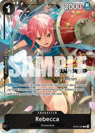 Rebecca (CS 25-26 Celebration Pack) (OP04-092) - One Piece Promotion Cards Foil