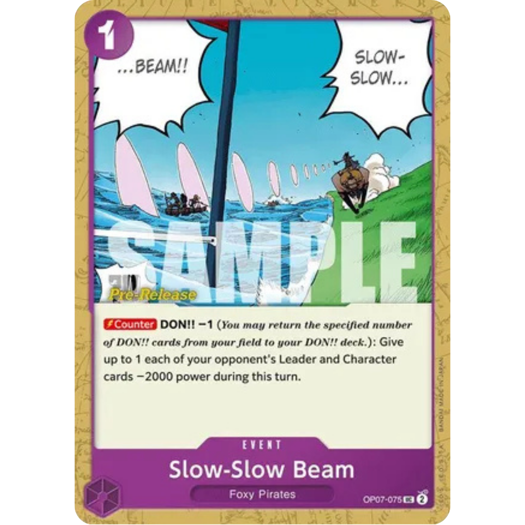 Slow-Slow Beam (OP07-075) - 500 Years in the Future Pre-Release Cards