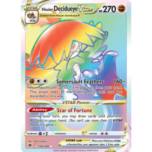 Hisuian Decidueye VSTAR (195/189) [Sword & Shield: Astral Radiance]