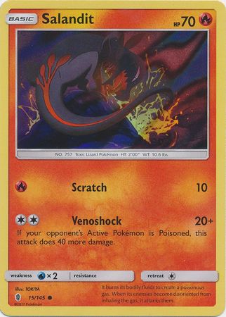 Salandit - 15/145 (Collection Promo)/145  - Holofoil League & Championship Cards - Promo