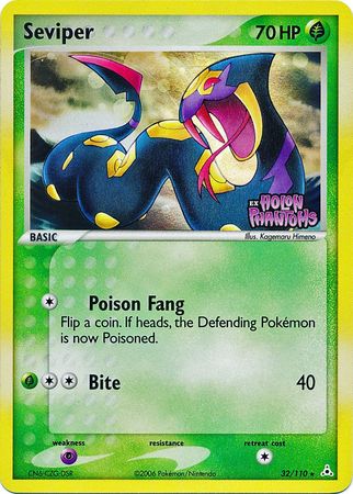 Seviper  - Reverse Holofoil Holon Phantoms - Rare