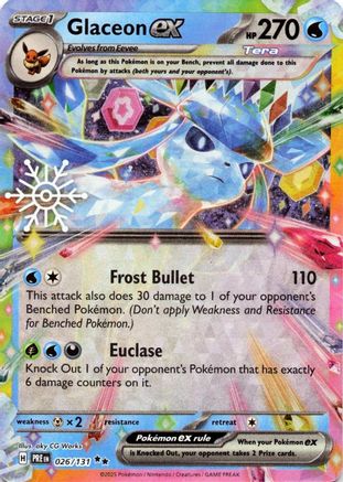Glaceon ex 026/131  - Holofoil Miscellaneous Cards & Products - Double Rare