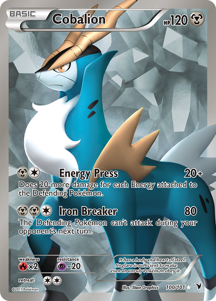 Cobalion (100 Full Art)  - Holofoil Noble Victories - Ultra Rare