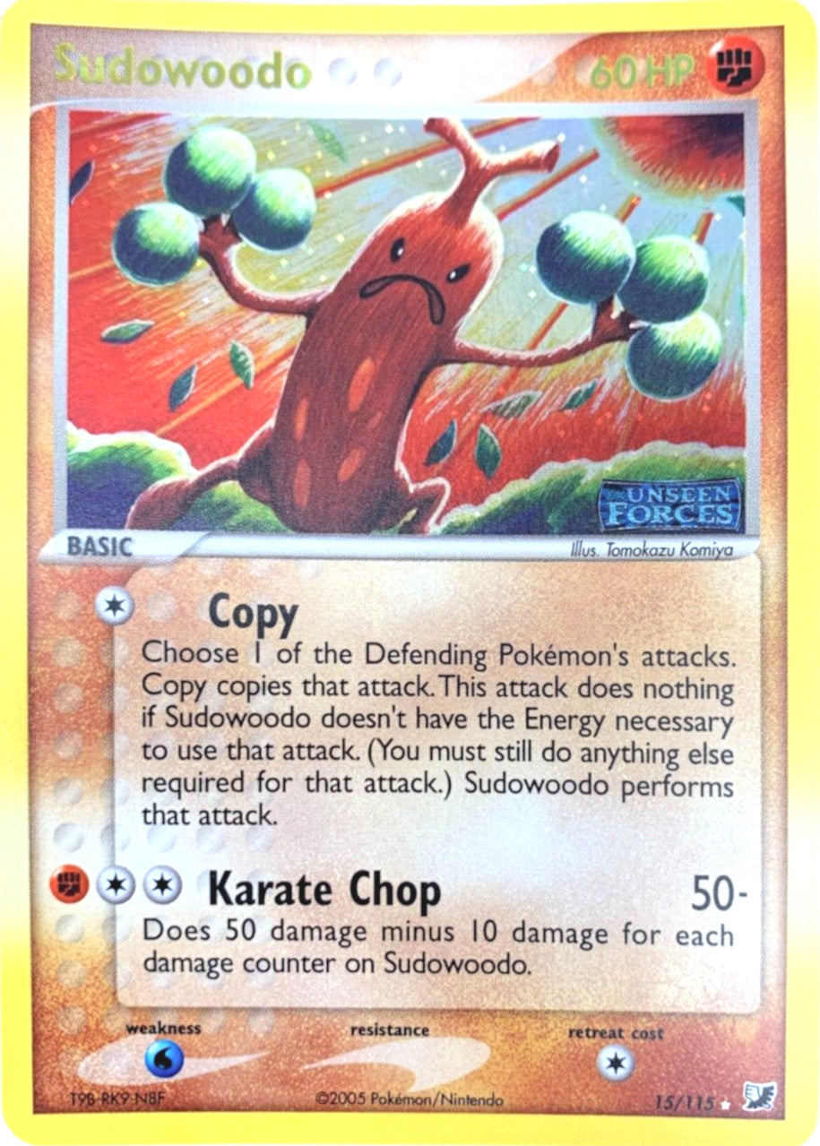 Sudowoodo  - Reverse Holofoil Unseen Forces - Holo Rare