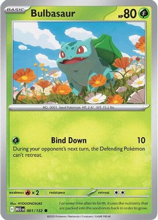 Bulbasaur 001/132  ME01 Mega Evolution - Common