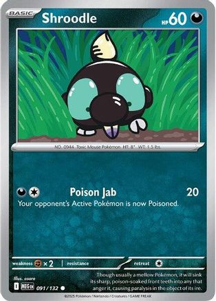 Shroodle 091/132  ME01 Mega Evolution - Common