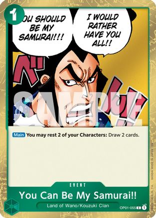 You Can Be My Samurai!! (Pirate Foil) (OP01-055) - Premium Booster -The Best- Vol. 2 Foil