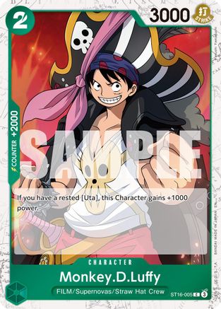 Monkey.D.Luffy - ST16-005 (Pirate Foil) (ST16-005) - Premium Booster -The Best- Vol. 2 Foil