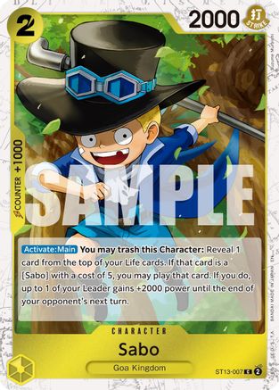 Sabo - ST13-007 (Pirate Foil) (ST13-007) - Premium Booster -The Best- Vol. 2 Foil