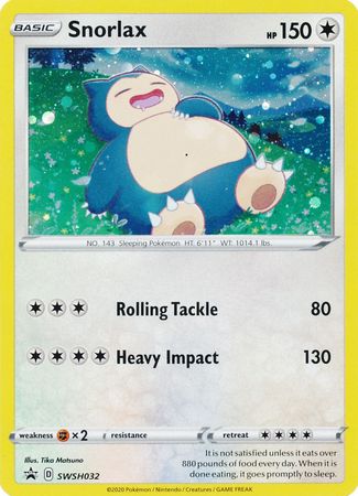 Snorlax - SWSH032  - Holofoil SWSH Sword & Shield Promo Cards - Promo