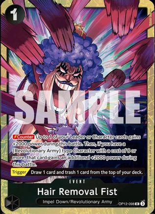 Hair Removal Fist (OP12-098) - One Piece Promotion Cards Foil