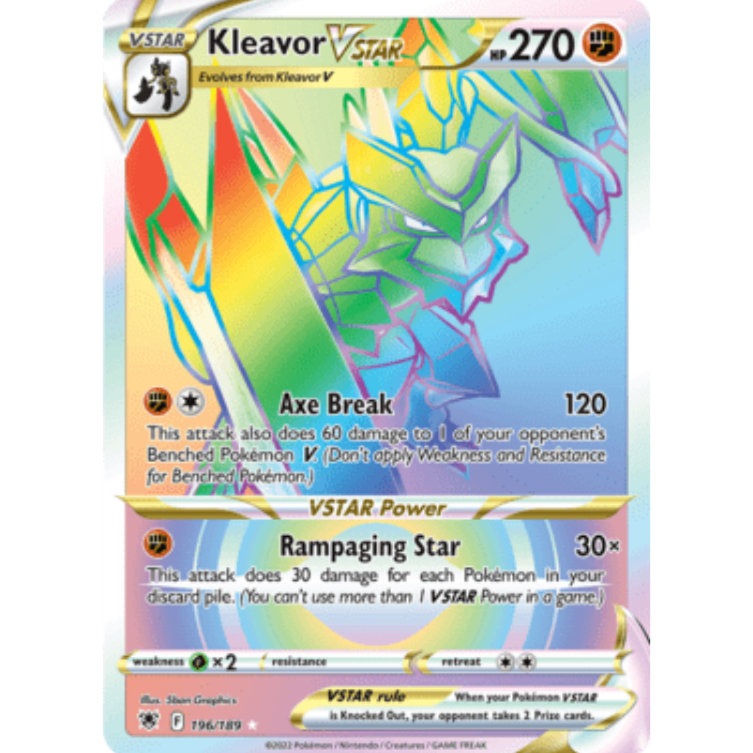 Kleavor VSTAR (Secret) 196  - Holofoil SWSH10 Astral Radiance - Secret Rare