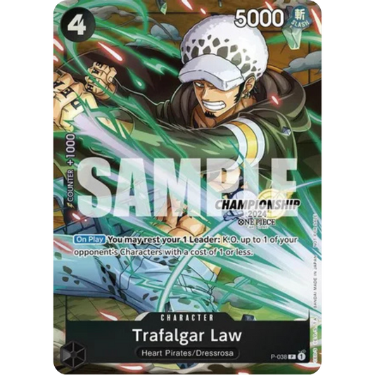 Trafalgar Law - P-038 (CS 2024 Event Pack Finalist) (P-038) - One Piece Promotion Cards Foil