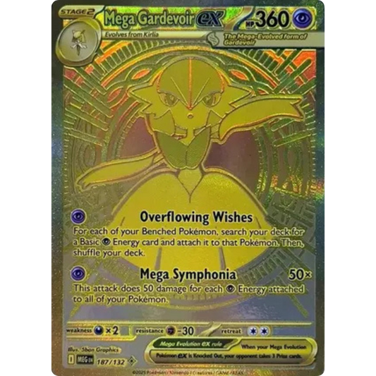 Mega Gardevoir ex 187/132  - Holofoil ME01 Mega Evolution - Mega Hyper Rare
