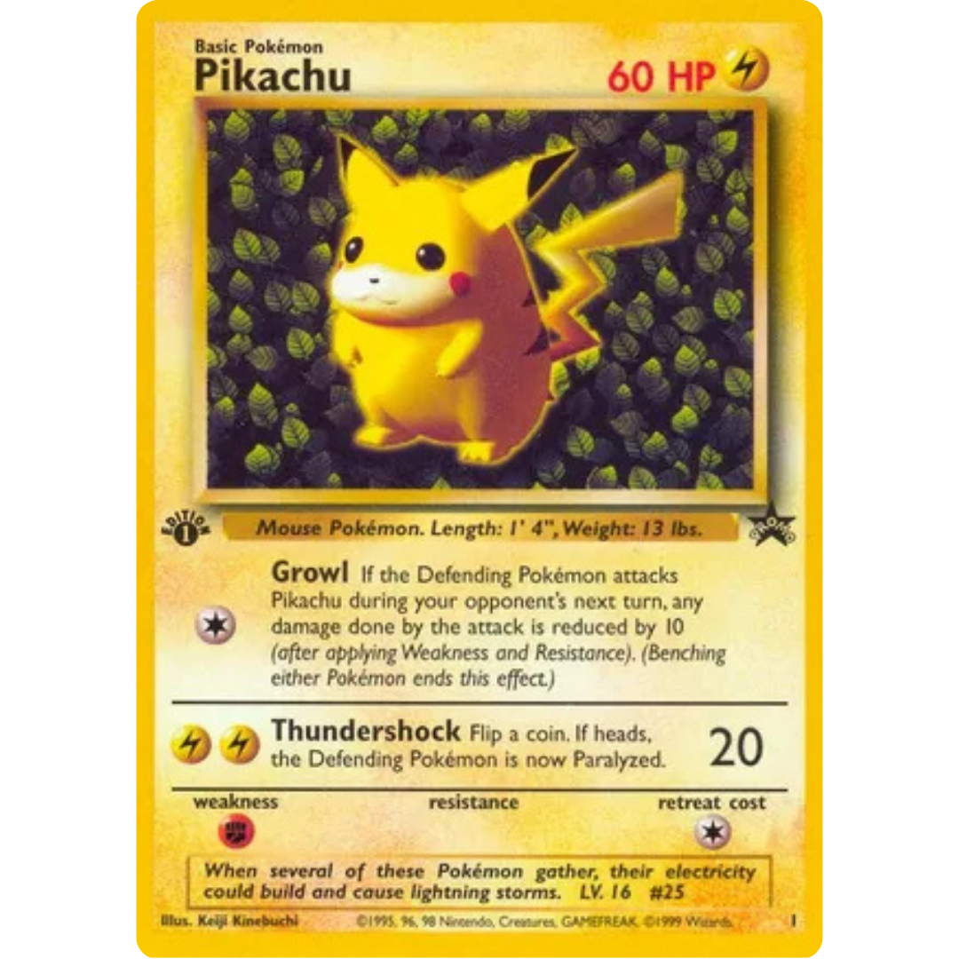 Pikachu (1) (Misprint) 001/53  - 1st Edition WoTC Promo - Promo