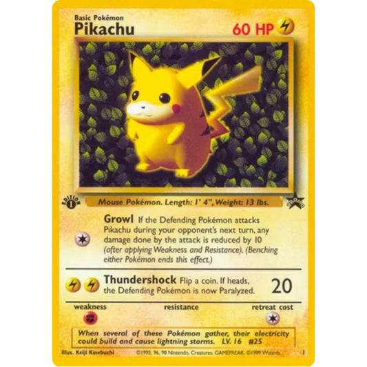 Pikachu (1) (Misprint) 001/53  - 1st Edition WoTC Promo - Promo