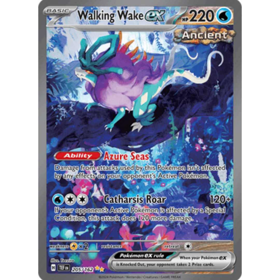 Walking Wake ex 205/162  - Holofoil SV05 Temporal Forces - Special Illustration Rare