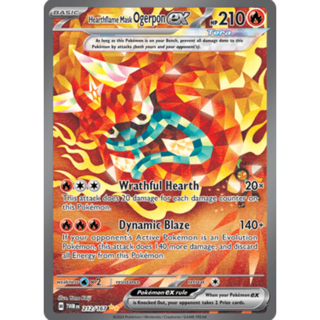 Hearthflame Mask Ogerpon ex 212/167  - Holofoil SV06 Twilight Masquerade - Special Illustration Rare
