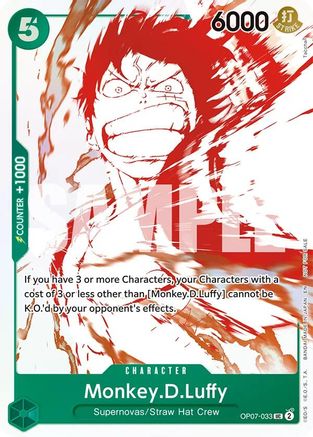 Monkey.D.Luffy - OP07-033 (3rd Anniversary Treasure Campaign Pack) (OP07-033) - One Piece Promotion Cards Foil