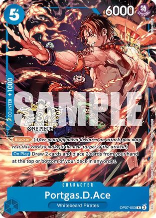 Portgas.D.Ace - OP07-053 (3rd Anniversary Tournament 3 Brothers Pack) (OP07-053) - Carrying On His Will: 3rd Anniversary Tournament Cards